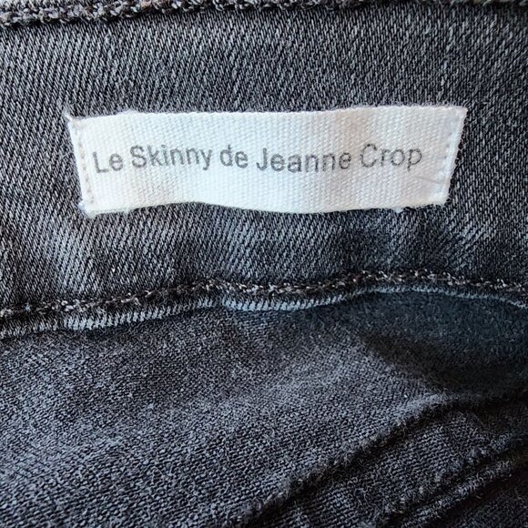 Frame Denim Le Skinny De Jeanne Crop Distressed Gray Jeans Womens 27 - Picture 7 of 9